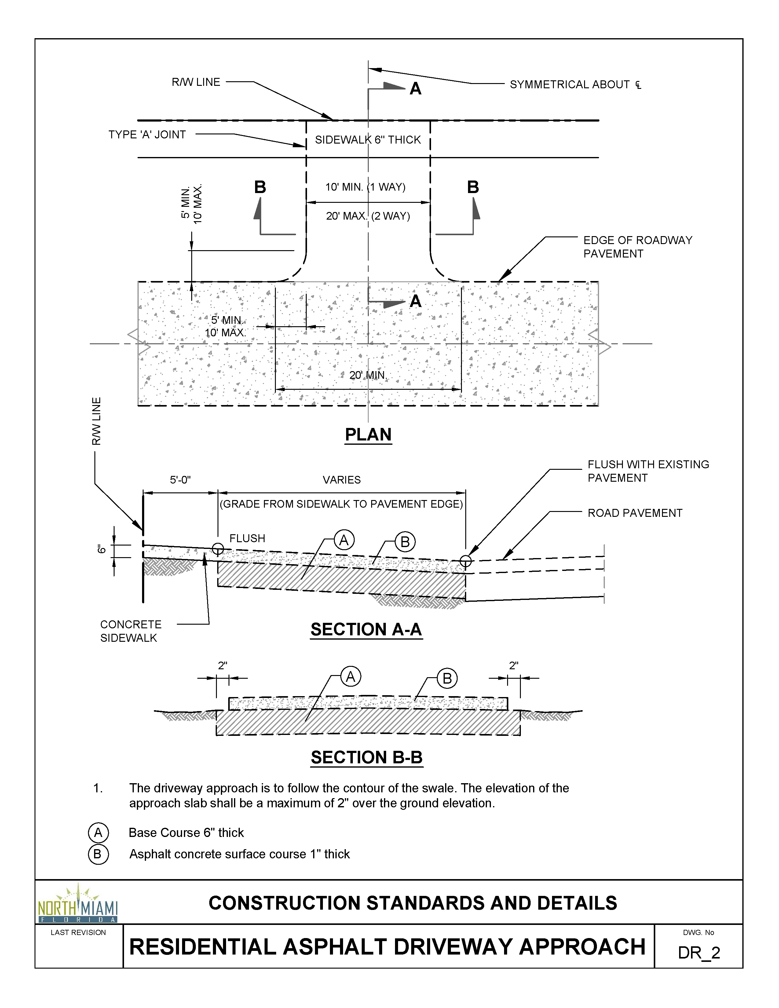 DR_2 - RESIDENTIAL ASPHALT DRIVEWAY APPROACH
